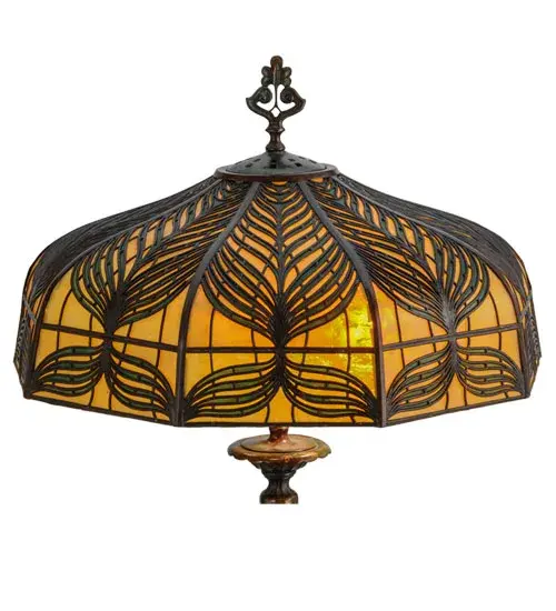 63"H Original Handel Peacock Floor Lamp - Image 6