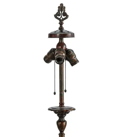 63"H Original Handel Peacock Floor Lamp - Image 9