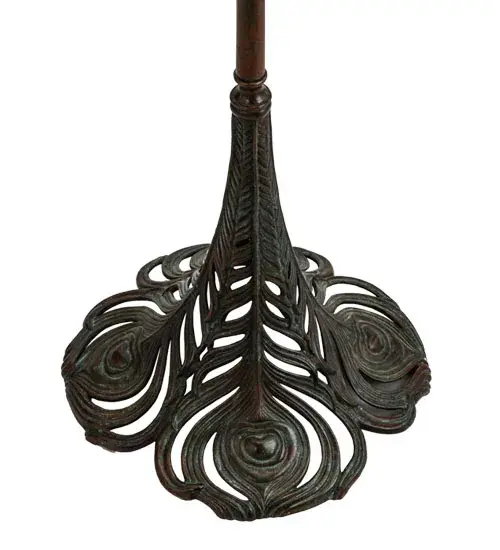 63"H Original Handel Peacock Floor Lamp - Image 10