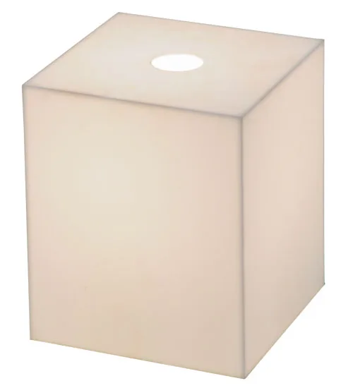 7.5"Sq X 9"H X 1/8"TK Box 7328 White Acrylic Shade