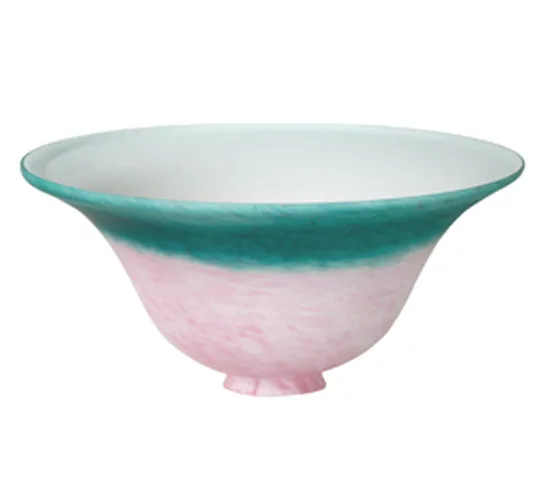 10" Wide Pate-de-Verre Bell Shade