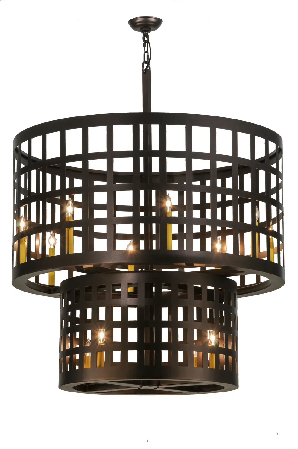 Cilindro 12 Light Pendant in Mahogany Bronze