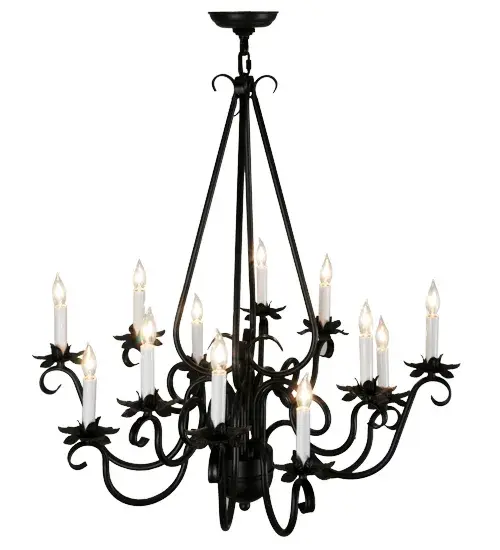 30" Wide Caleb 12 LT Chandelier - Image 4