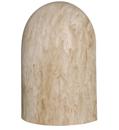17"W X 23"H X 7.5"D Ida Half Bell White Alabaster Acrylic Shade
