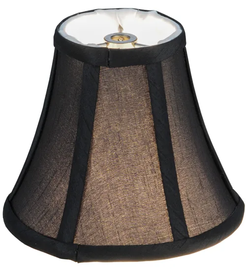 6"W X 5"H Trumpet Black Fabric Shade