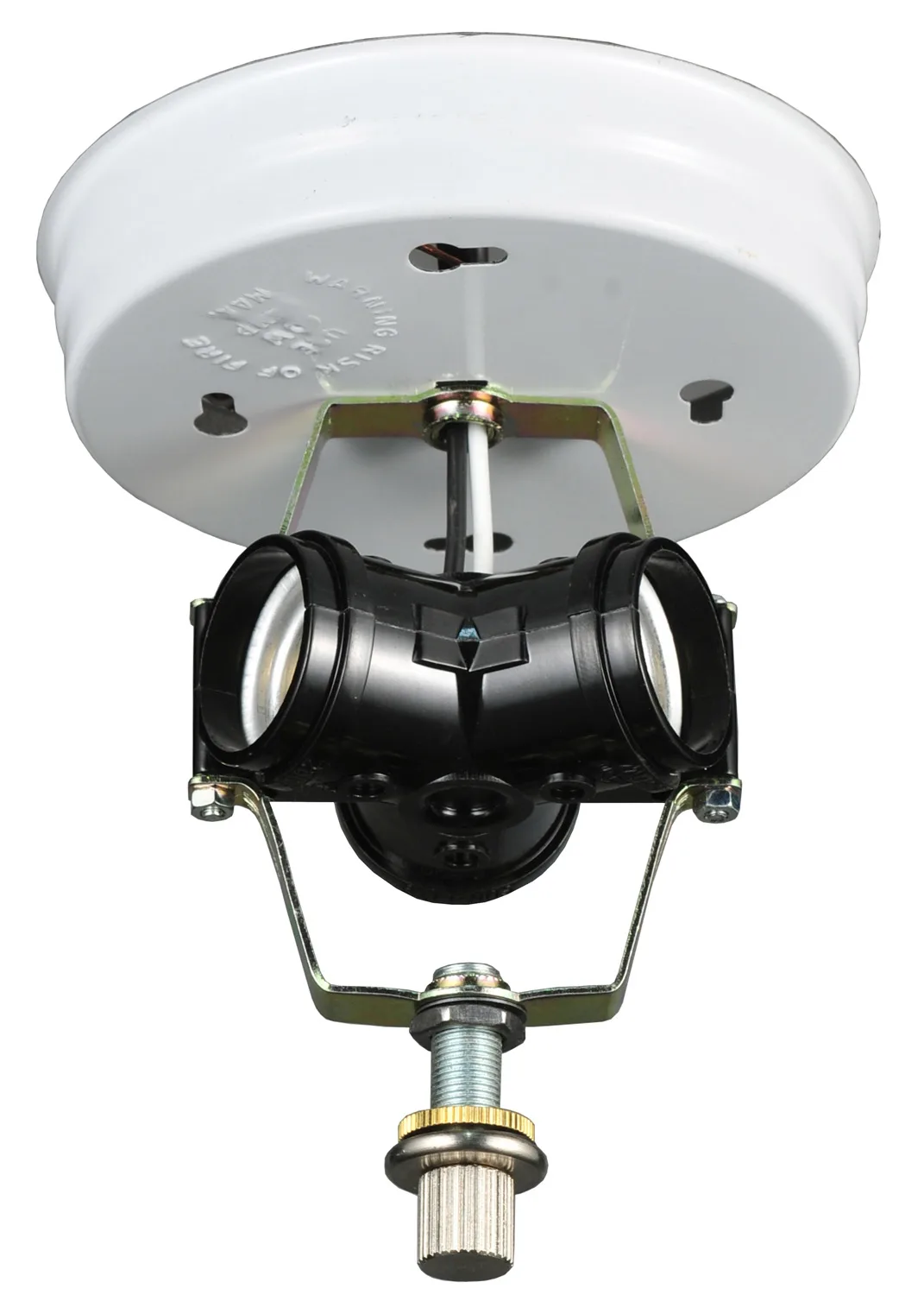 Flushmount Hardware Three Light Invert Flushmount in White