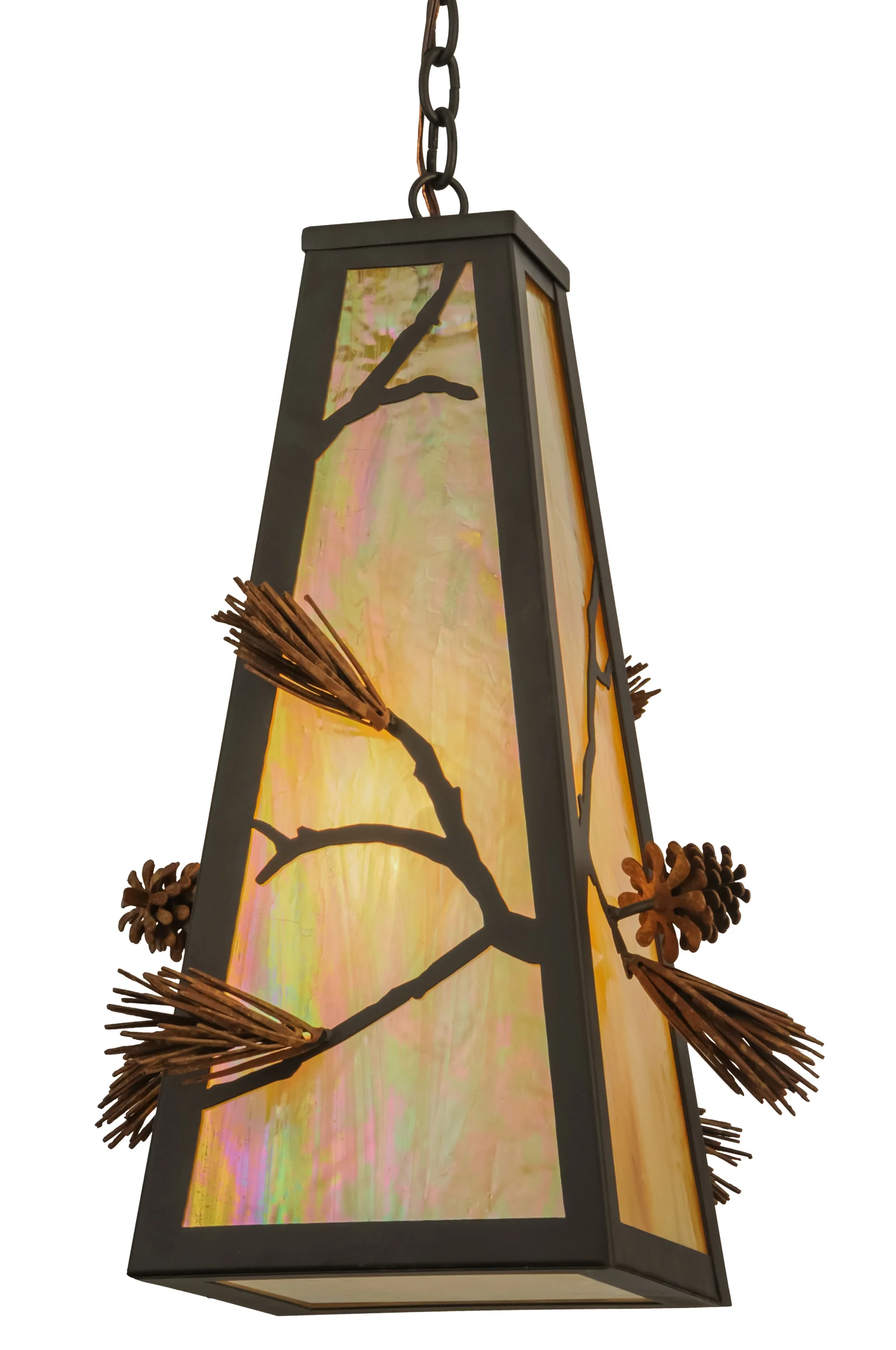 19"W Lone Pine Pendant