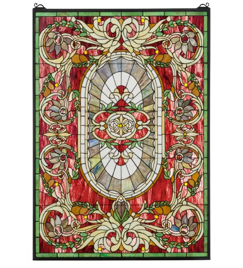 39"W X 48"H Regal Splendor Stained Glass Window