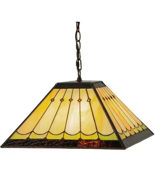 17" Square Scallop Diamond Mission Pendant - Image 2