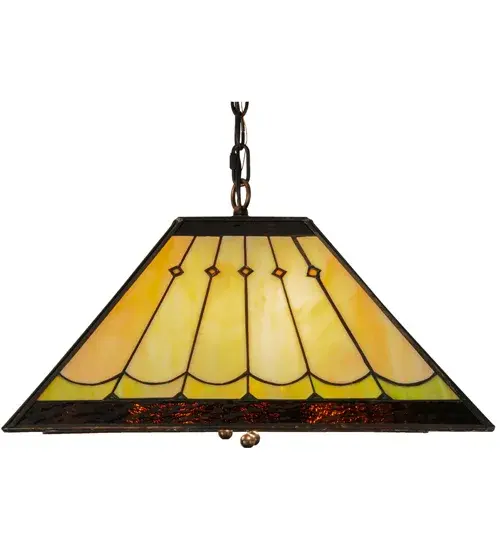 17" Square Scallop Diamond Mission Pendant - Image 5