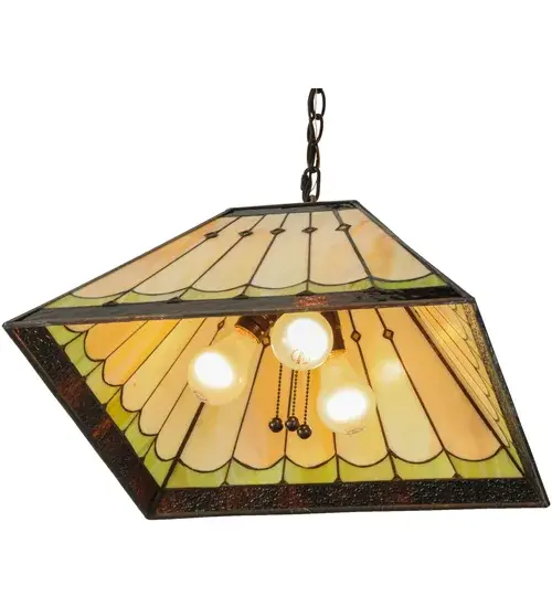 17" Square Scallop Diamond Mission Pendant - Image 6