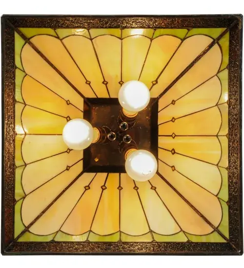 17" Square Scallop Diamond Mission Pendant - Image 7