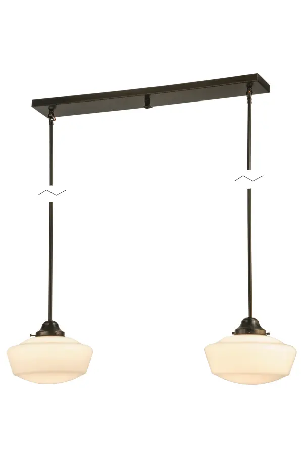 The Revival Schoolhouse Pendant reflects an authentic classic design. A perfectly formed traditional globe shade is handcrafted of White Opal Schoolhouse Glass with rich artisanship and style. Originally used in private residences; schools; galleries and libraries; this Schoolhouse electrical reproduction pendant is stem hung and will illuminate a broad range of interiors today. The pendant is enhanced with a Craftsman Brown finish. Ideal for illuminating dining and billiard tables; kitchen islands; counters and bars. Handcrafted in our 180;000 square foot manufacturing facility in Yorkville; New York. Diffuser colors; metal finishes and fixture sizes can be customized to your needs. UL and cUL listed for dry and damp locations.