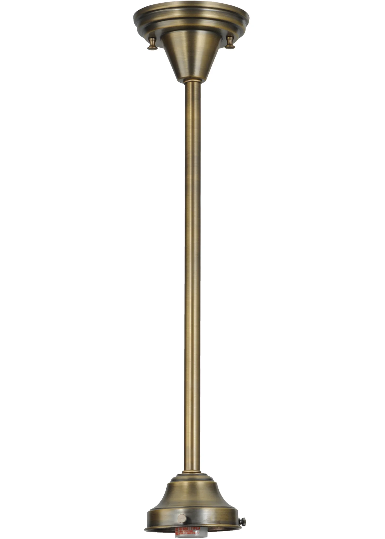 Pendant Hardware One Light Pendant Hardware in Antique Brass