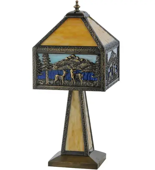 21"H Deer Lodge Lighted Base Table Lamp - Image 3