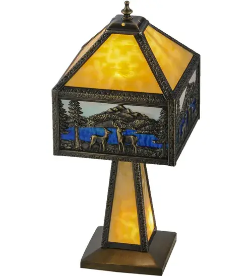 21"H Deer Lodge Lighted Base Table Lamp - Image 4