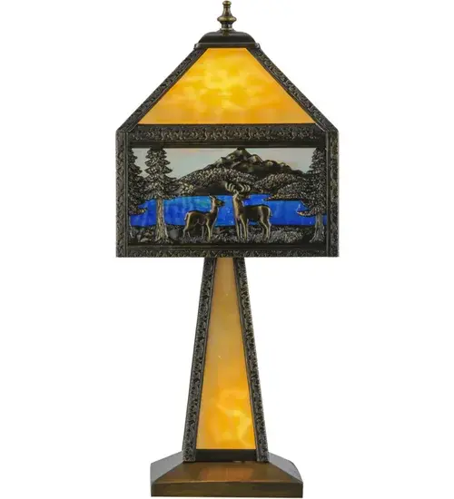 21"H Deer Lodge Lighted Base Table Lamp - Image 5