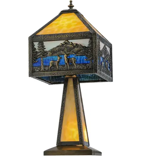 21"H Deer Lodge Lighted Base Table Lamp - Image 6