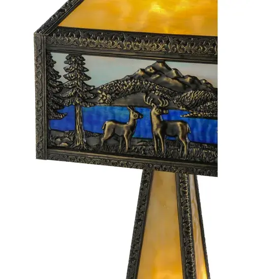 21"H Deer Lodge Lighted Base Table Lamp - Image 7