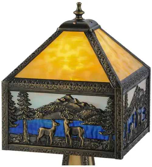 21"H Deer Lodge Lighted Base Table Lamp - Image 8