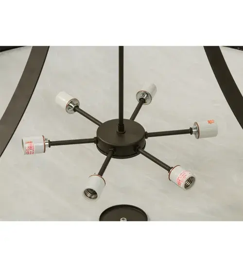 42"W Urban Spoked Semi-Flushmount - Image 10