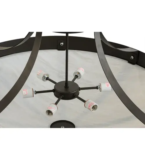 36"W Urban Spoked Semi-Flushmount - Image 10
