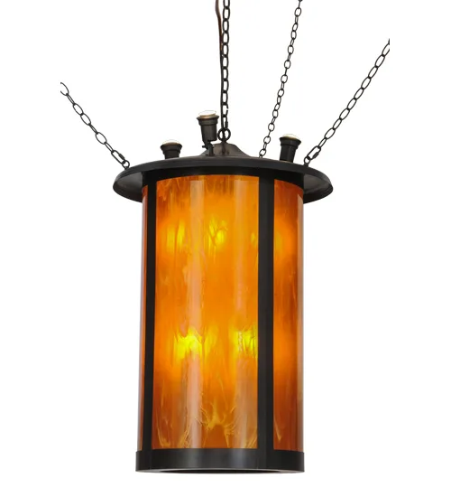 Fulton 11 Light Pendant in Craftsman Brown