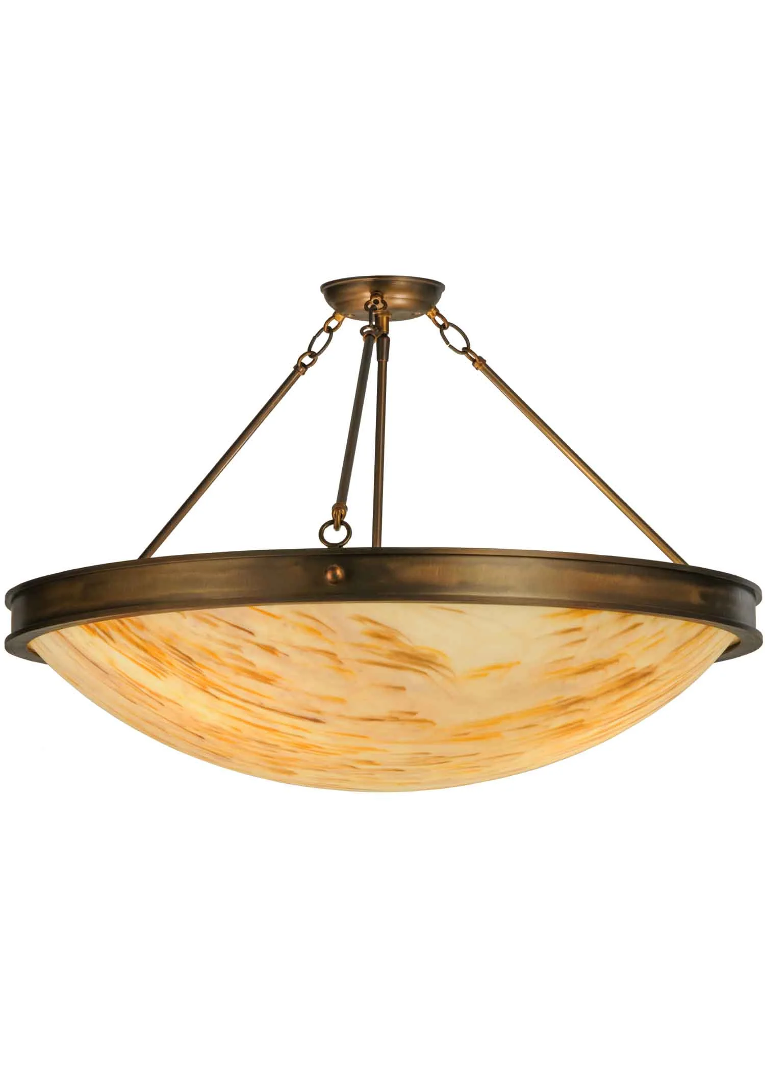 Dionne Three Light Semi-Flushmount in Antique Copper