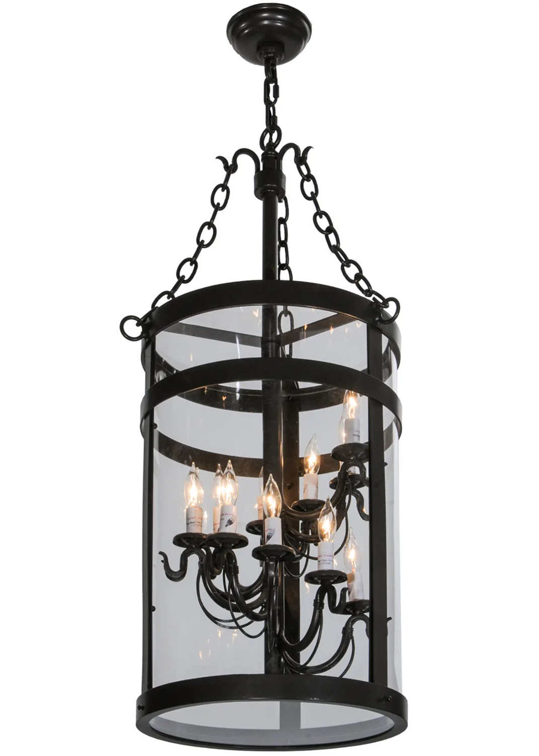 Cilindro 11 Light Pendant in Timeless Bronze