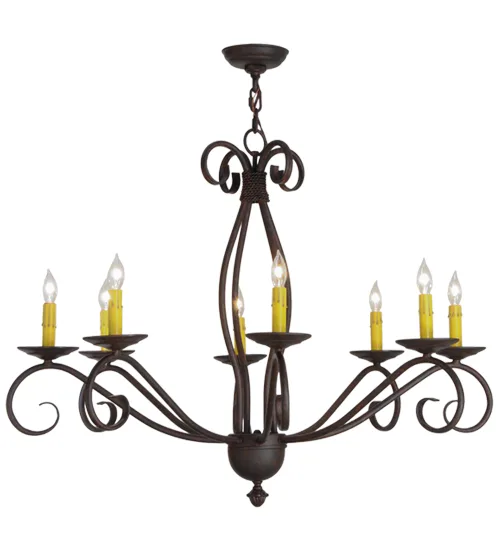 36"W Sienna 8 LT Chandelier