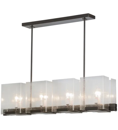 41"L Ice Cube 8 LT Oblong Chandelier