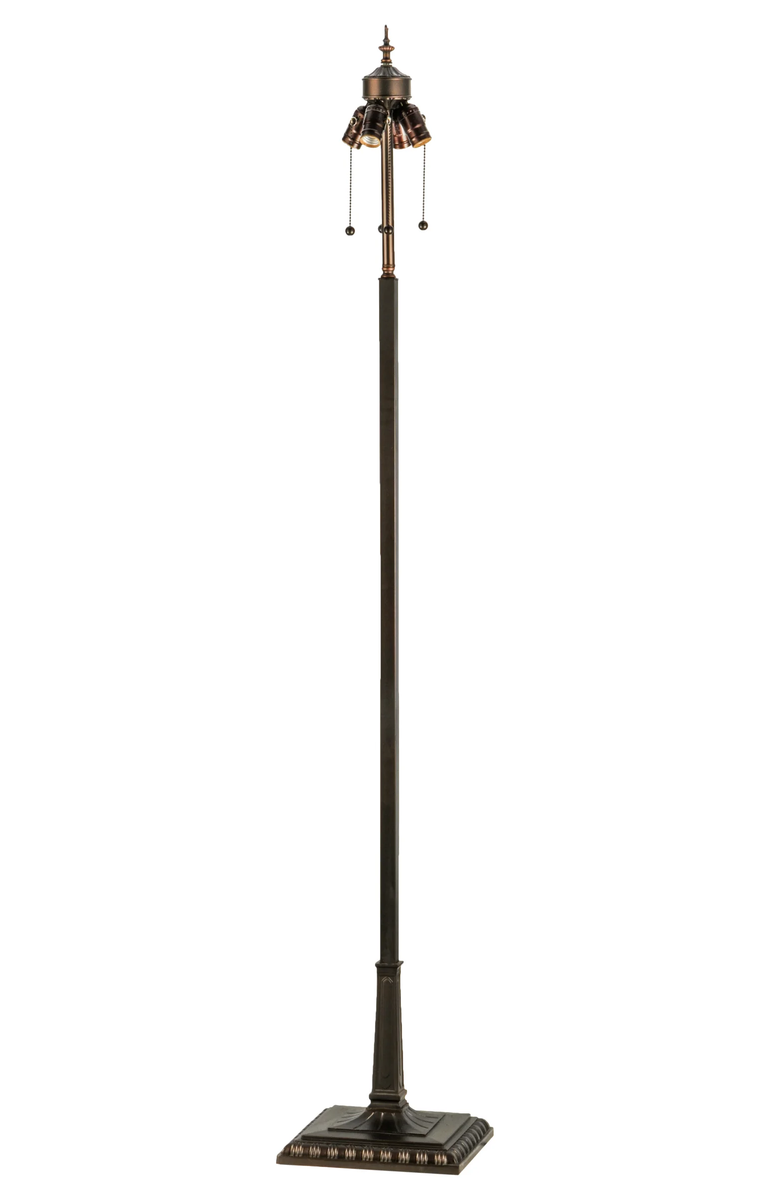 Mission Two Light Floor Base in Mahogany Bronze