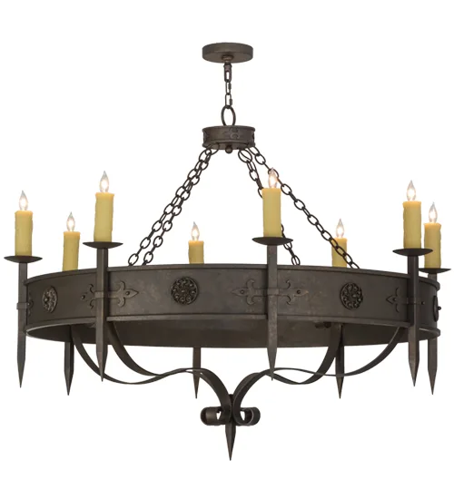 54"W Calandra 8 LT Chandelier