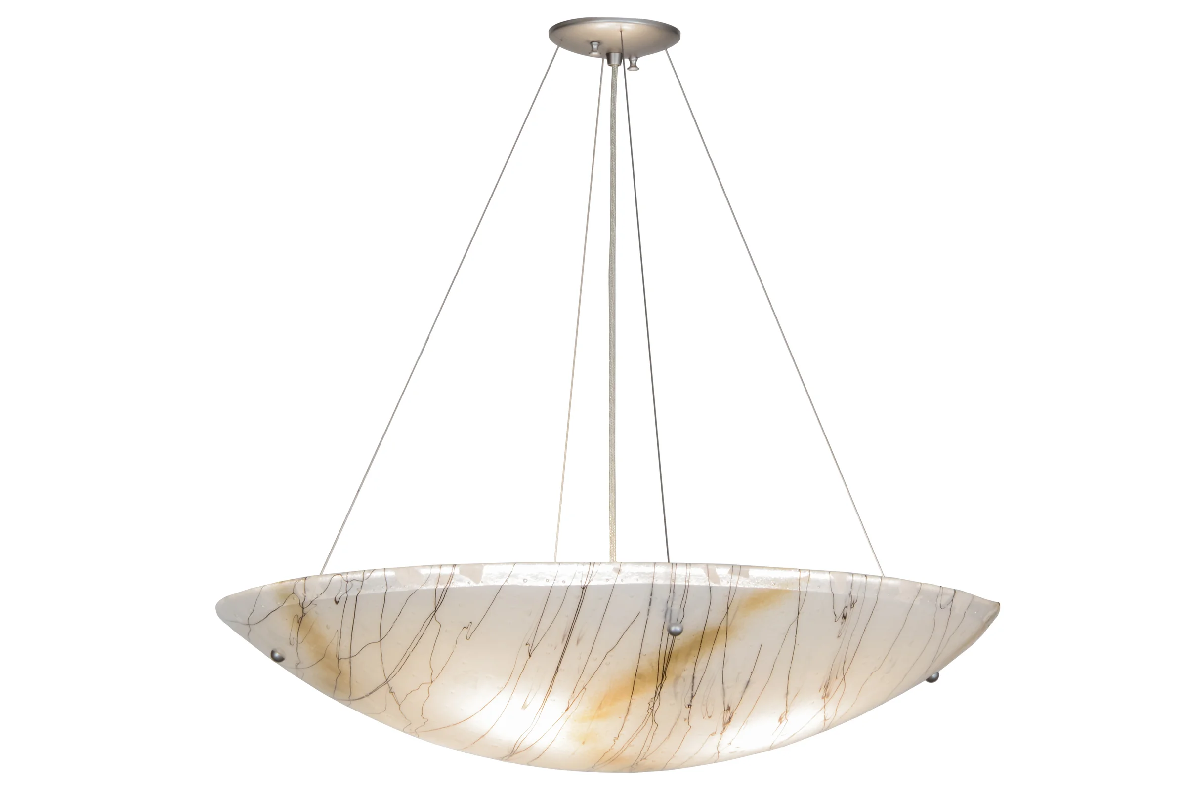Metro Fusion Four Light Inverted Pendant in Brushed Nickel