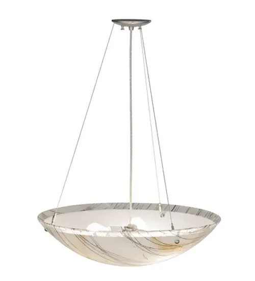 A breathtaking fused glass design for a unique multi-dimensional look. Italian for small branches or twigs, Ramoscelli defines American craftsmanship fused with European artistry in Purple Iridescent Frit and Black on White Iridescent and Clear glass. Stylistically dynamic, an energetic gesture of abstract and expressionism illuminate in an art glass centerpiece embraced by contemporary Brushed Nickel finished cable and hardware. Handcrafted in 180,000 square foot manufacturing facility in Yorkville, NY. Available in custom sizes, finishes, and styles. Dimmable energy efficient lamping options are offered. UL and cUL listed for dry and damp locations. Collection: Metro Fusion Finish: Nickel Glass: White Iridescent & Clear Width: 24.00" Height: 9.50" Length: 24.00" Weight: 21.00 lb Number of Bulbs: 3 Maximum Wattage: 60.00 W Bulb Type: A19 Bulb Base: E26 Material: Metal Or Polyresin Country of Origin: USA Safety Listing: Damp Safety Rating: Damp - alternate view