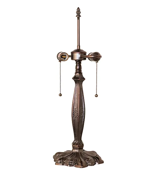 24" High Hex Berry Flowers 2 Light Table Base