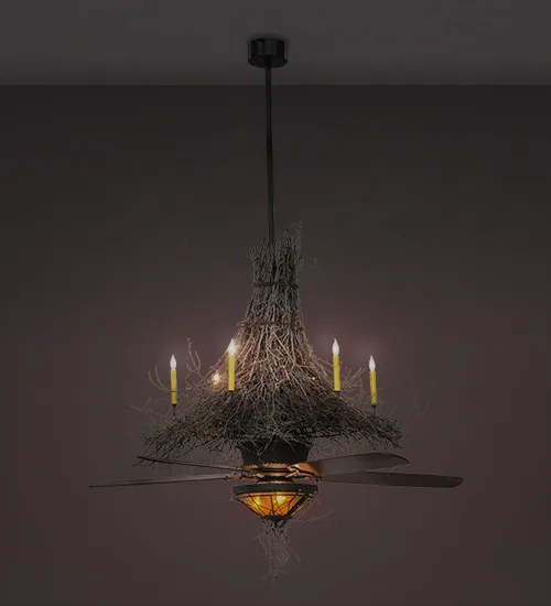 68" Wide Twigs W/Fan Light Chandel-Air