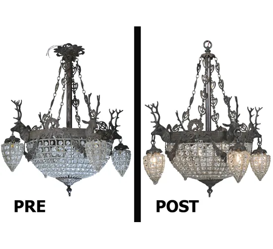 25"W Sisters Bistro 4 Arm Chandelier