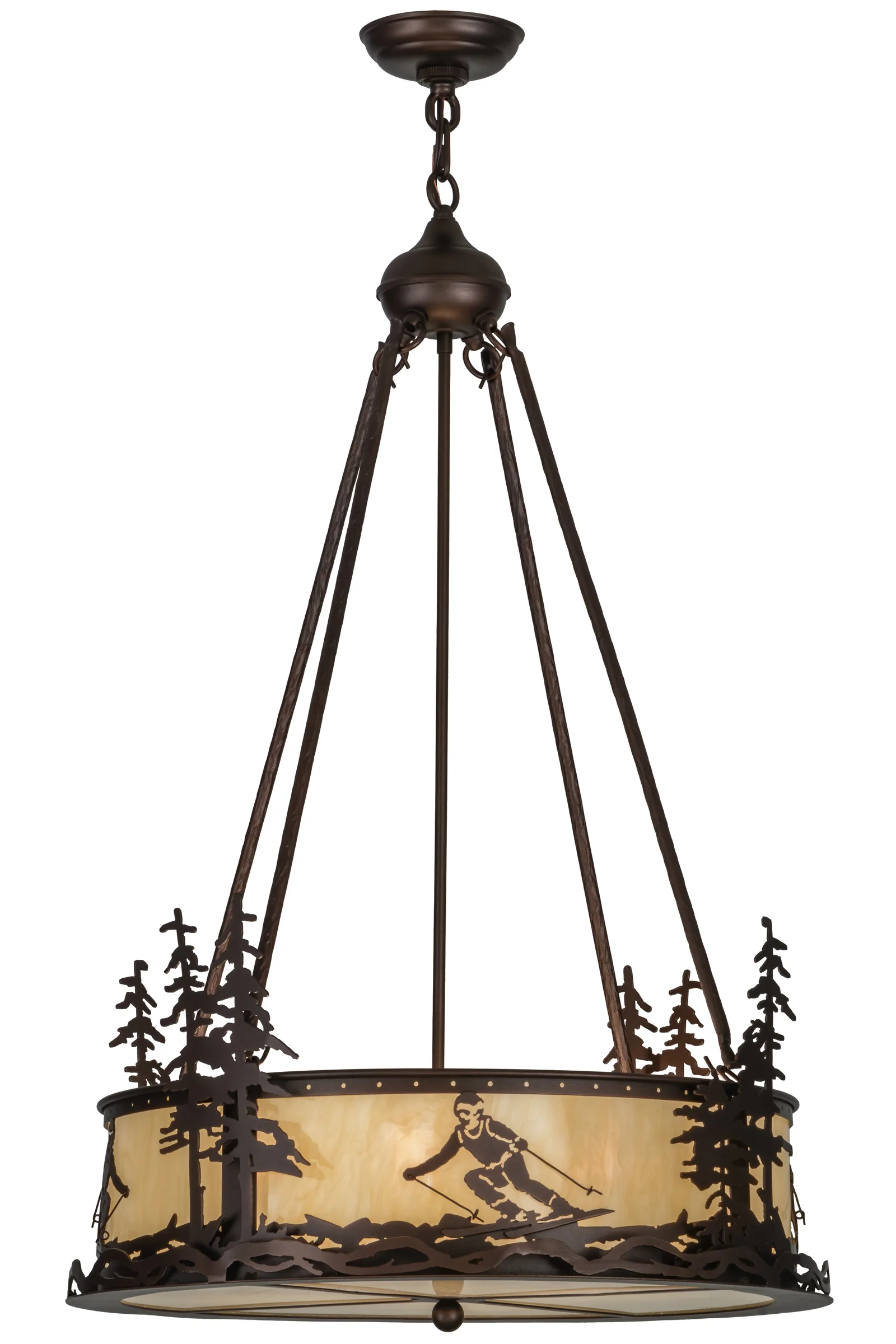 Alpine Four Light Inverted Pendant in Mahogany Bronze