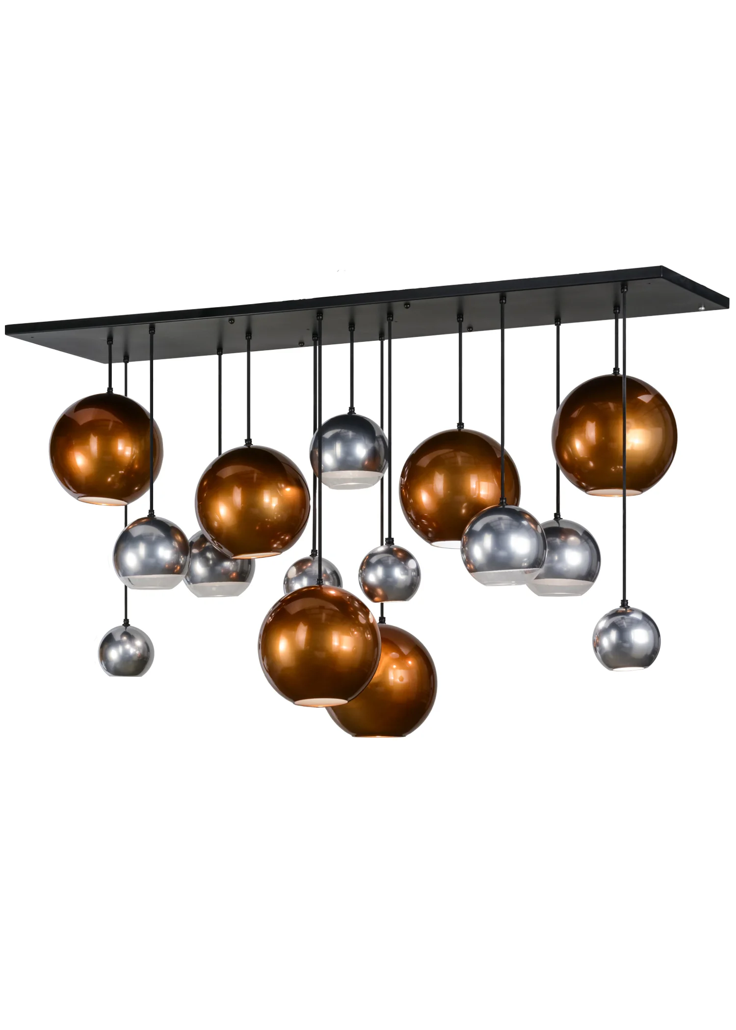 Bola 15 Light Pendant in Solar Black