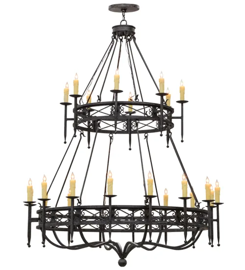 70"W Gina 24 LT Two Tier Chandelier