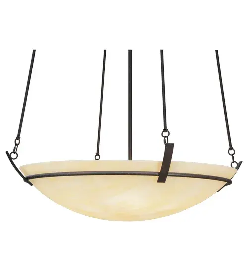 Revealing an elegant transitional element for sophisticated interior decor, Covina features Botticino Idalight with a stunning marble look. The diffuser is embraced with a frame, decorative accents and hardware in a handsome Chestnut finish. The fixture creates soothing illumination for any interior, using customer-supplied LEDs for energy savings and efficiency. Handcrafted in the USA, this pendant is available in custom sizes, styles and finishes. Dimmable lamping options are available. Covina is UL and cUL listed for damp and dry locations. Collection: Covina Finish: Chestnut Glass: Botticino Idalight Width: 48.00" Height: 134.00" Length: 48.00" Weight: 25.00 lb Number of Bulbs: 8 Maximum Wattage: 40.00 W Bulb Type: A19 Bulb Base: E26 Material: Steel Country of Origin: USA Safety Listing: Damp Safety Rating: Damp Energy Efficient LED - alternate view