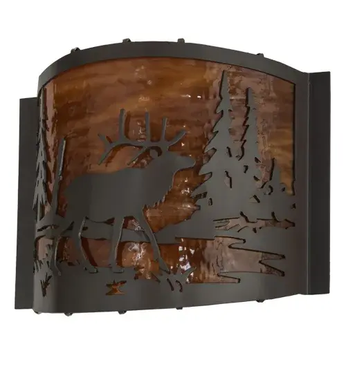 The Meyda Tiffany - Elk At Lake by Meyda Lighting - Image 3