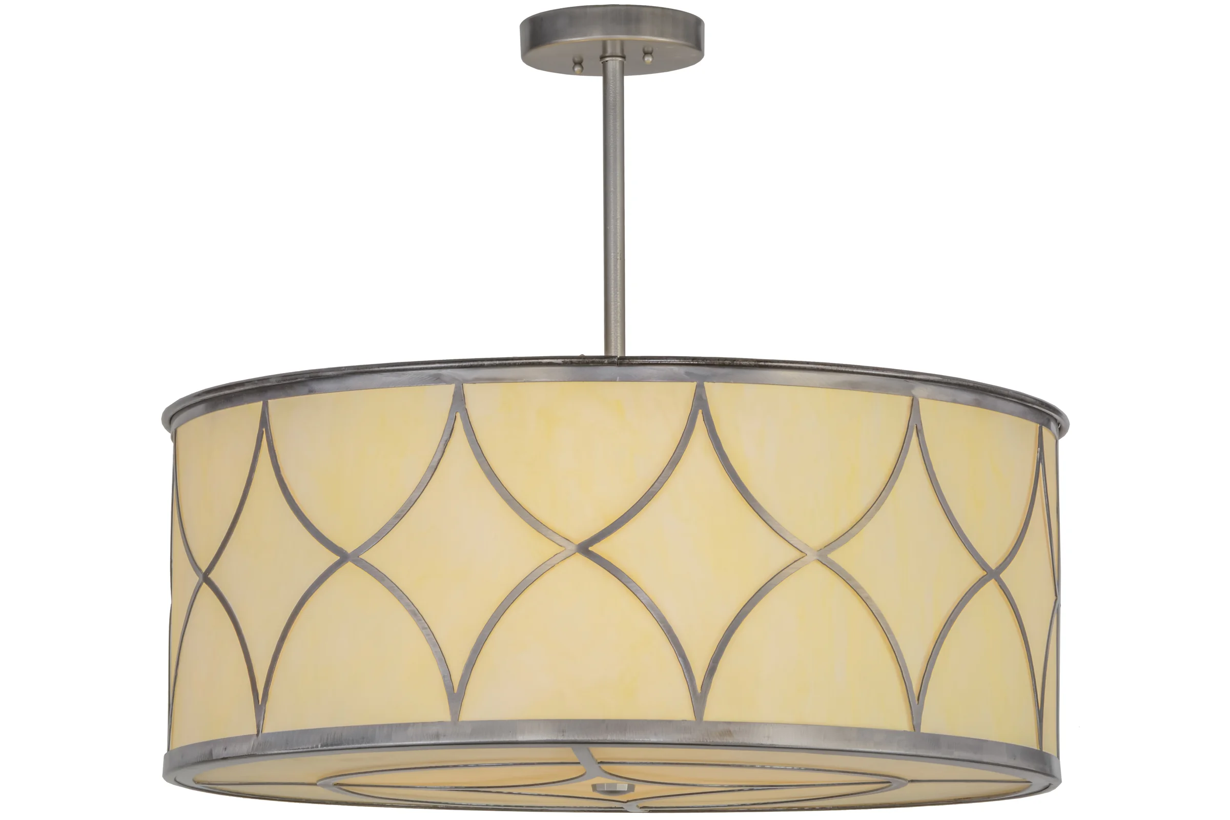 Diamond Four Light Pendant in Steel