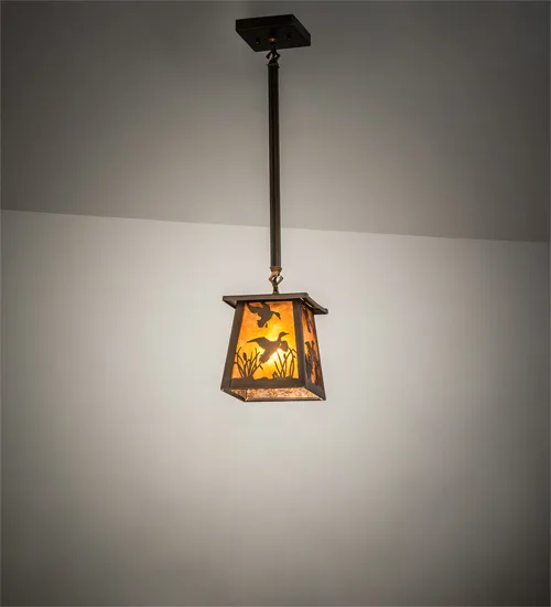 7.5" Square Ducks in Flight Pendant