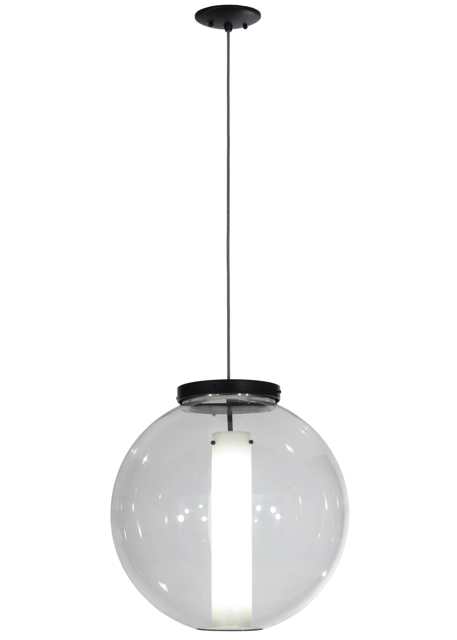 Bola LED Pendant in Solar Black Powder Coat