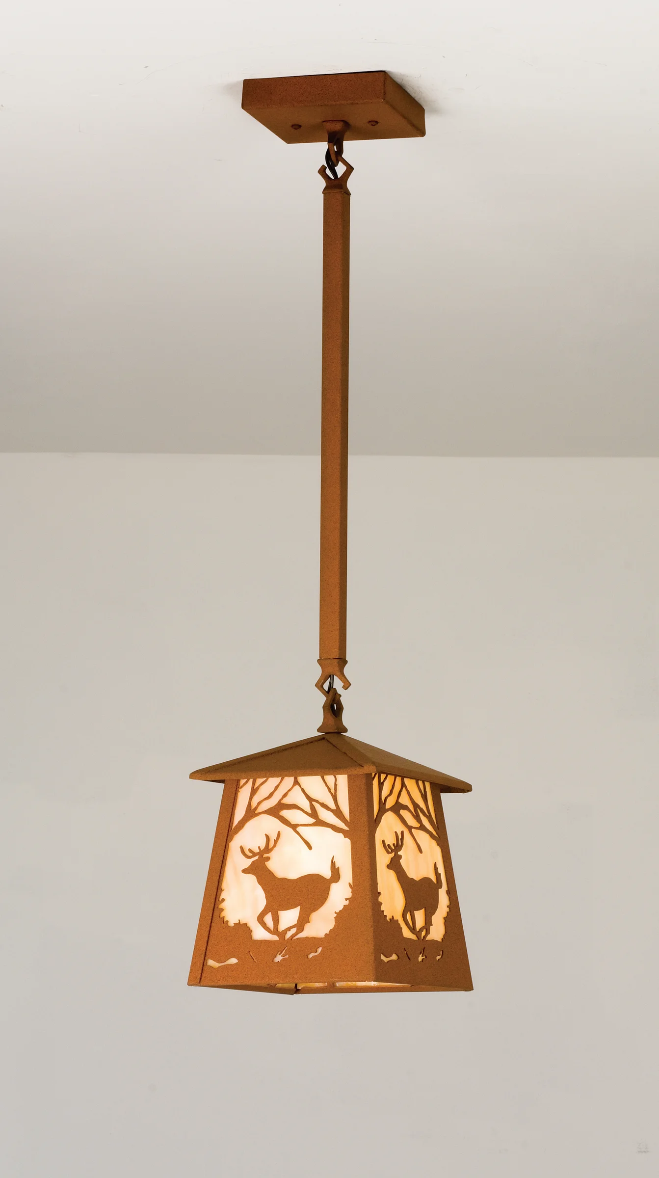 Deer At Dawn One Light Pendant in Earth