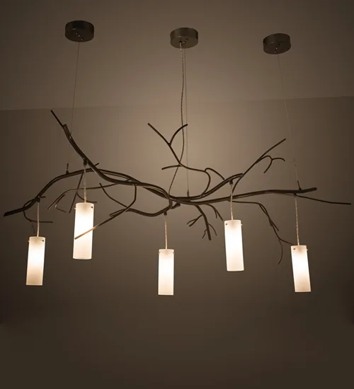 72"L Winter Solstice Cilindro 5 LT Oblong Chandelier