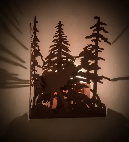 The Elk through the Trees by Meyda Lighting - Image 1