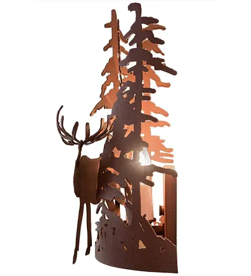 The Elk through the Trees by Meyda Lighting - Image 7